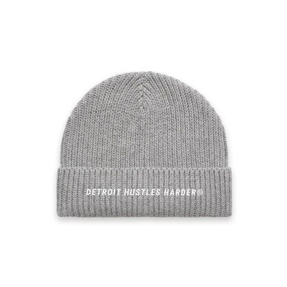 Detroit Hustles Harder® Gauge Embroidered Beanie