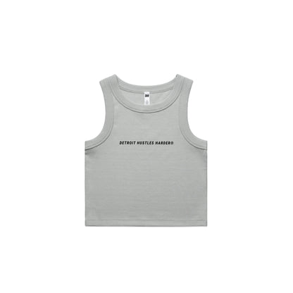 Women’s Micro Rib Detroit Hustles Harder Muscle Crop Tank