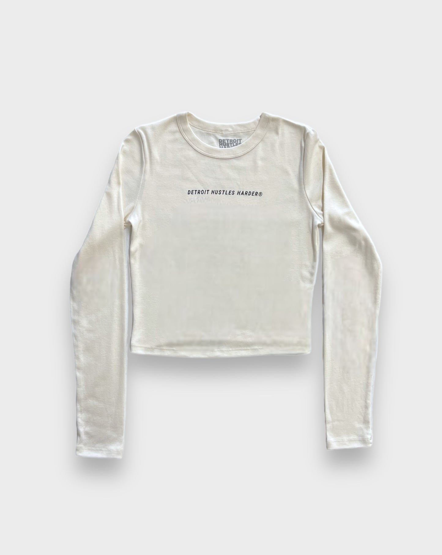 Typeset Logo Micro Ribbed Long Sleeve Baby Tee